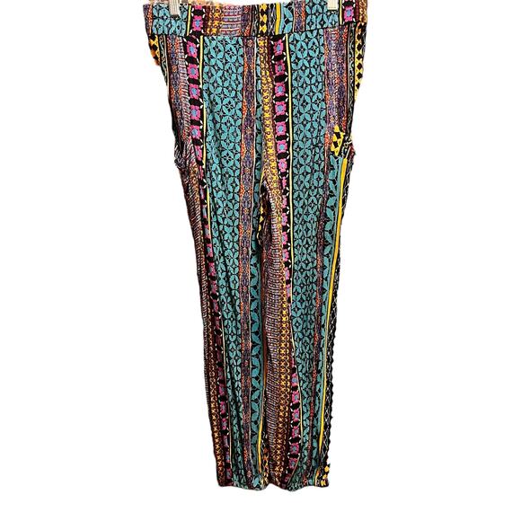 Free People Boho Print Jogger Baggy Leg Pants S - Picture 2 of 7